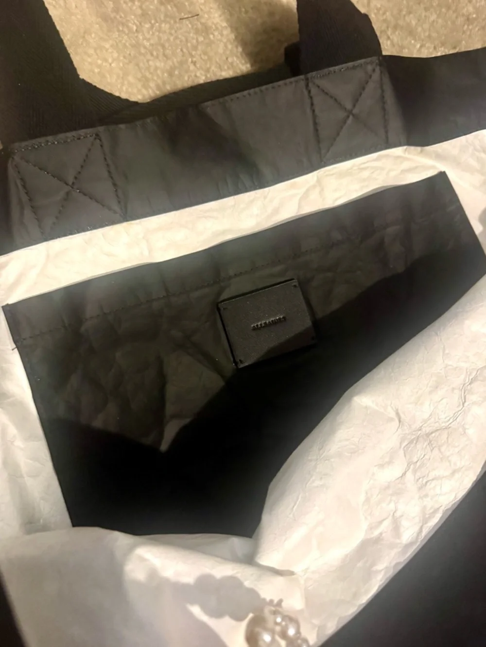 All Saints Black Tote Bag